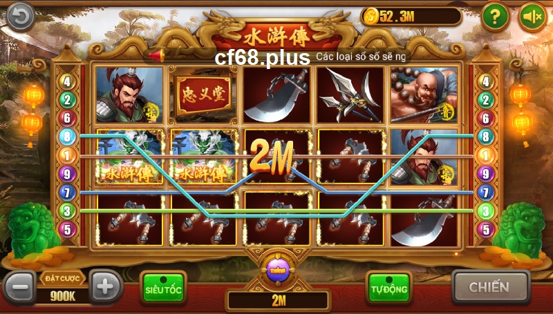 Nổ hũ khi chơi slot game thủy hử tại CF68